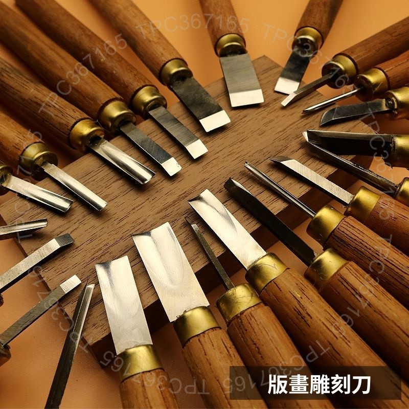 台灣出貨 東陽鵰刻刀刻刀 平刀圓刀斜刀木刻手工刻刀刀片工具版畵鵰刻套裝DG125 | 蝦皮購物