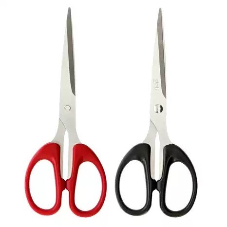 【台灣當日發貨內附發票】【文具／剪刀】小柄不銹鋼剪刀SCISSORS 辦公 家用 美工 剪紙 170mm《顏色隨機出貨》 | 蝦皮購物
