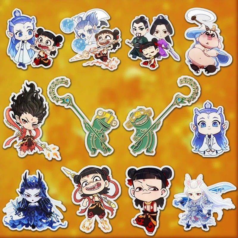 【熱銷】哪吒2新款周邊魔童鬧海哪吒敖丙結界獸冰箱貼透卡鑰匙扣立牌自製 | 蝦皮購物