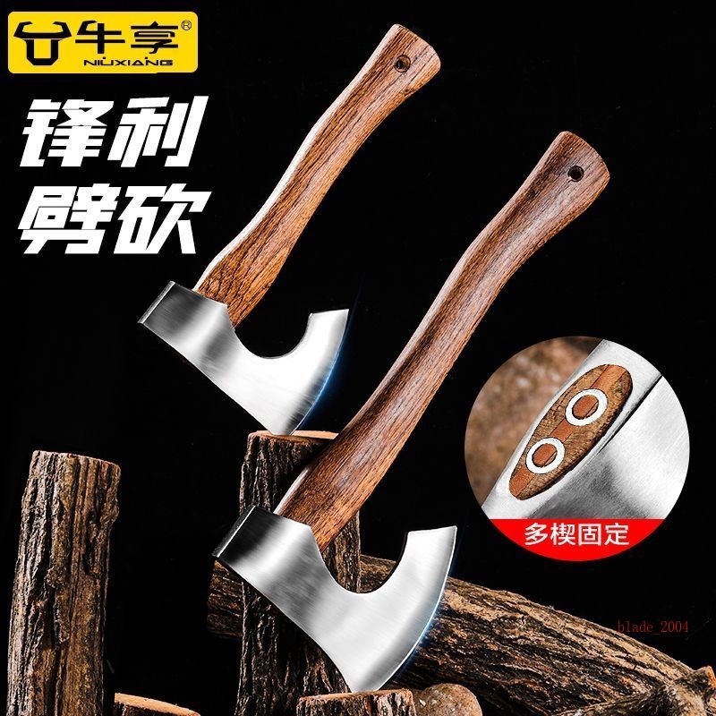 【臺灣出貨】戶外長柄斧 手斧 木工斧 斧 锻造斧 劈柴剁骨斧子 鍛造木工斧子 開山尼曼斧頭 手工鍛打斧 | 蝦皮購物