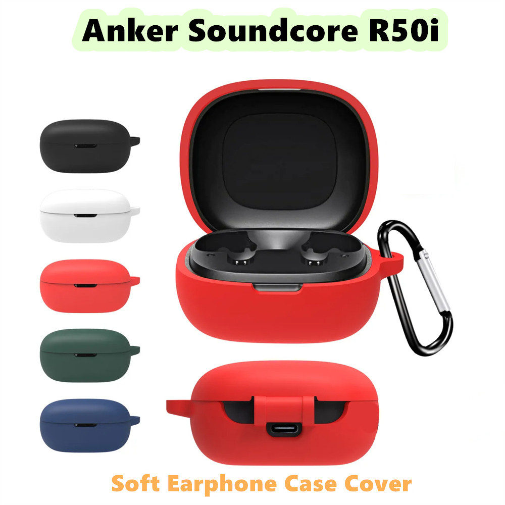 【新品】適用於 Anker Soundcore R50i Case 純色矽膠軟矽膠耳機套外殼 | 蝦皮購物