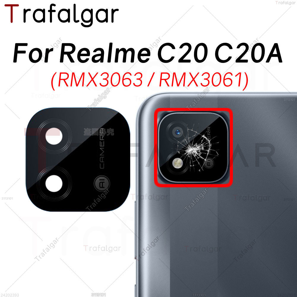 Realme C20 C20A RMX3063 RMX3061 後置攝像頭玻璃鏡頭更換帶不干膠貼紙 | 蝦皮購物