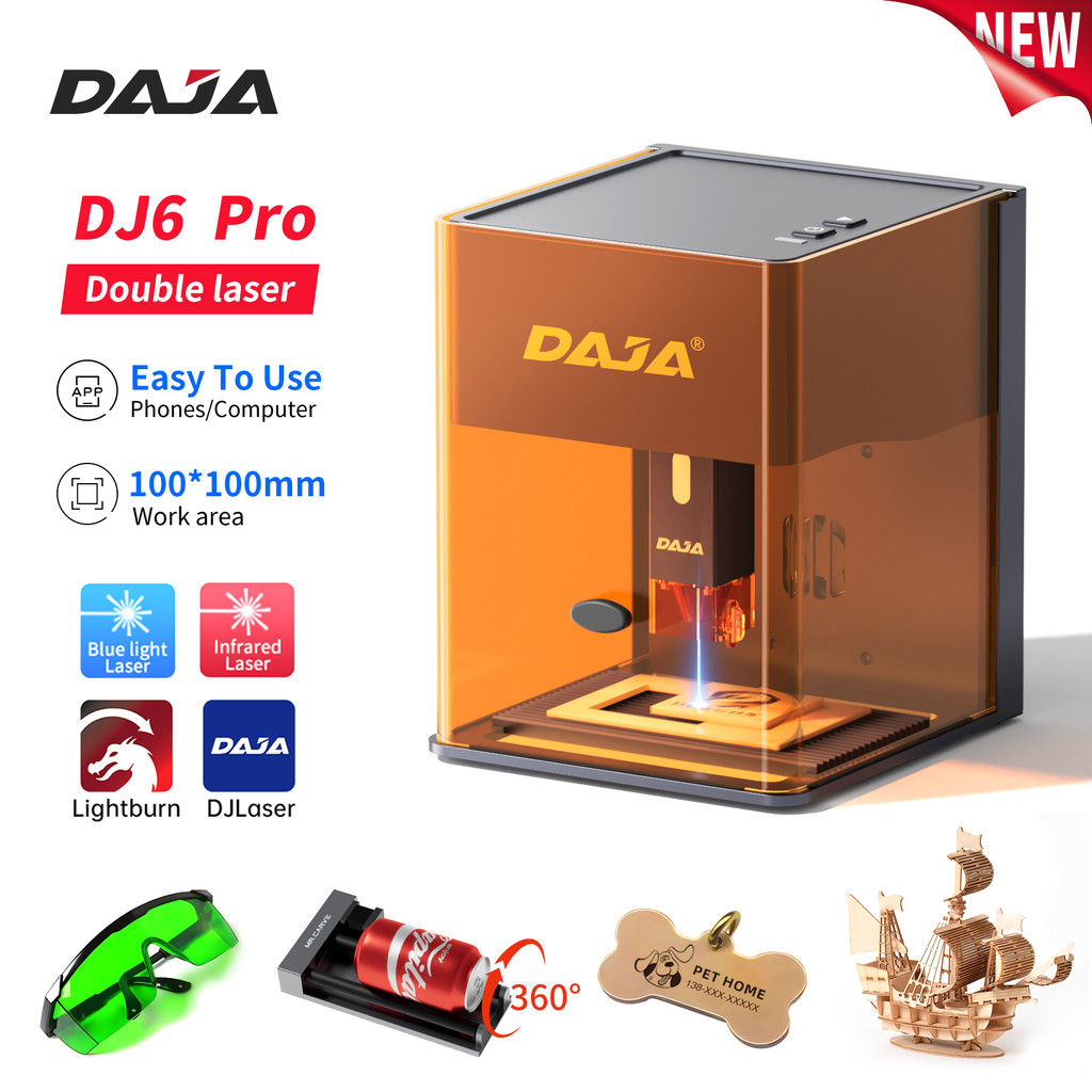 DAJA - DJ6 小型便攜式激光雕刻機| The Club – Shopping New! DAJA DJ6 