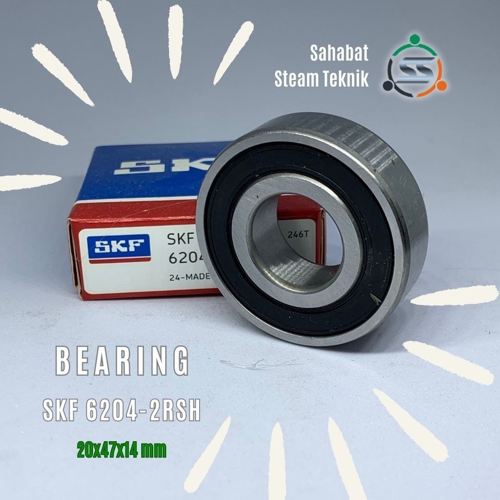 Rodamiento De Bolas, W 6204-2RS1/VP311 SKF De Acero Inoxidable 1 Filas, Int. 20 Mm Diám.int., Ext. 47 Mm OD, Ancho | RS