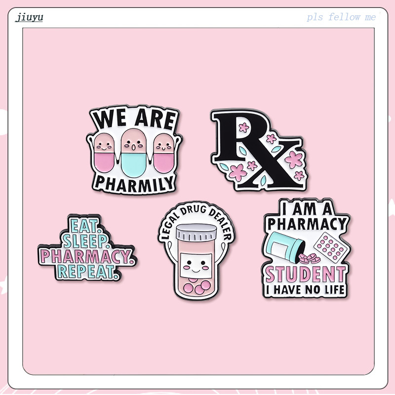 We Are Pharmily Pin 胸針搞笑文字我是藥房學生,我沒有生命徽章胸針藥師藥店翻領胸針禮物 | 蝦皮購物