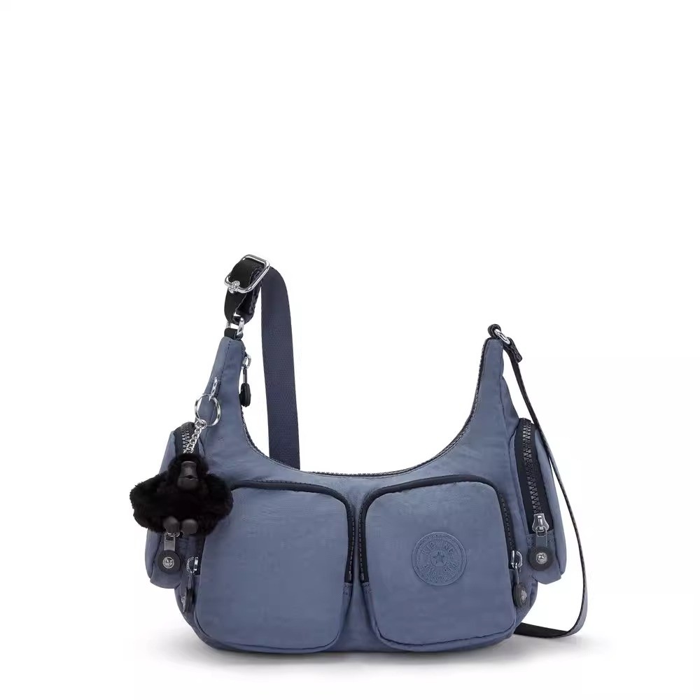 Kipling Rikka Small 印花斜背包牛角雙兜斜背包百搭出行包 | 蝦皮購物
