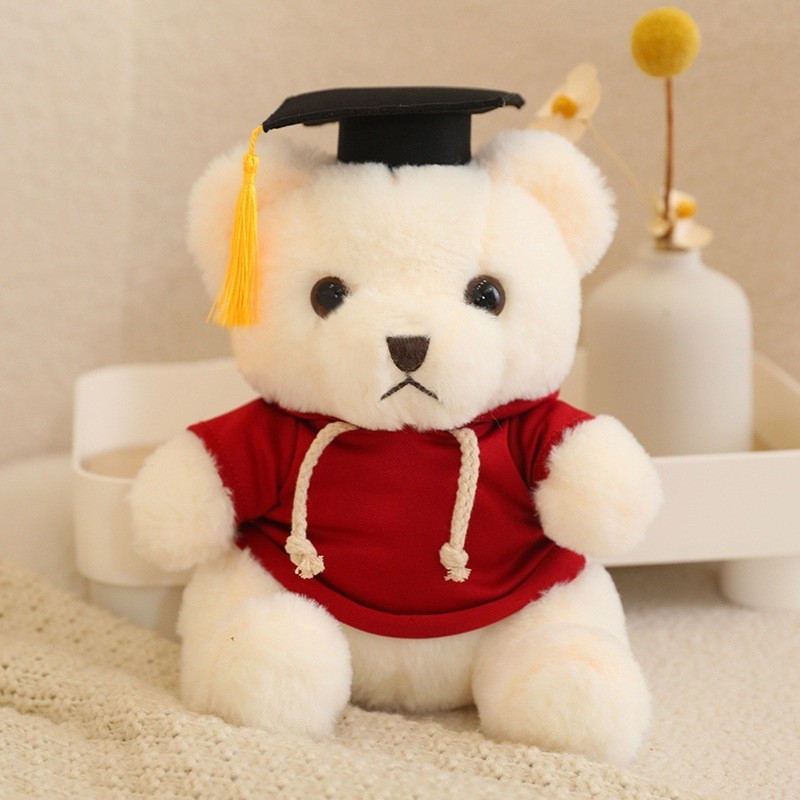 大學T泰迪熊玩偶 公仔畢業季生日禮物 可愛畢業小熊 毛絨玩具公仔禮物 創意網紅解壓治癒系 卡皮巴拉啪啪圈 Capybar | 蝦皮購物