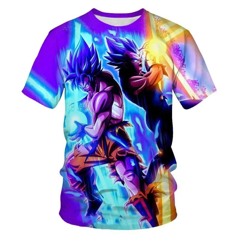 Summer Dragon Ball Z T-shirt Vegeta Goku Kid Streetwear Shor | 蝦皮購物