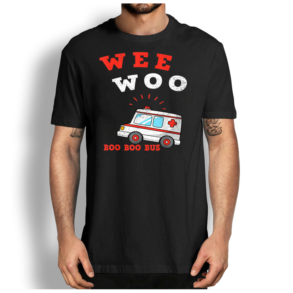 有趣的救護車襯衫,wee Woo Boo Boo Bus 救護車搞笑護理人員 T 恤 | 蝦皮購物