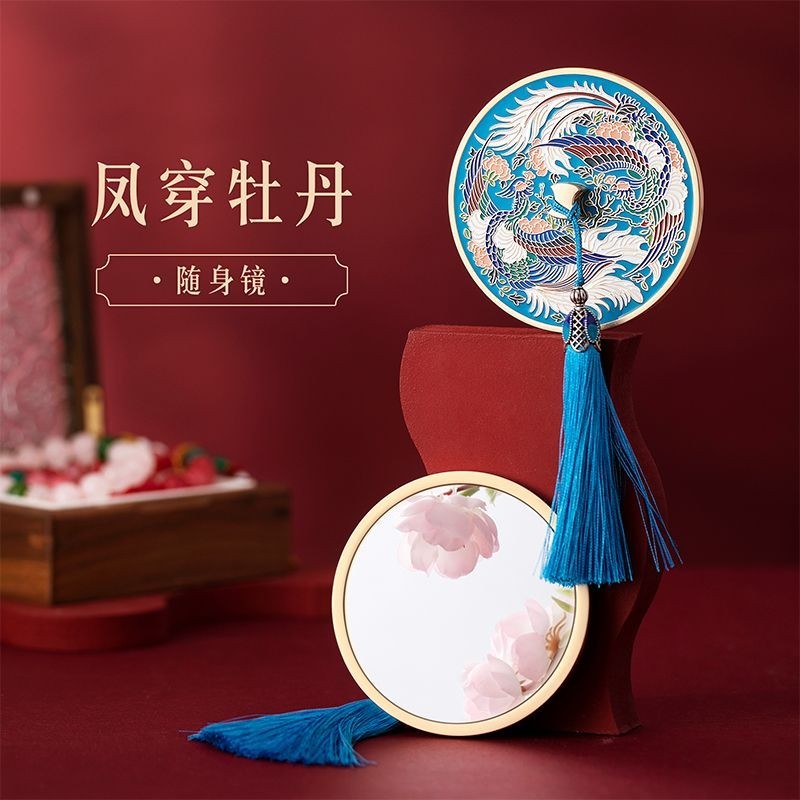故宮博物館 手鏡 銅鍍金鑲瑪瑙玻璃筒鏡- 故宮