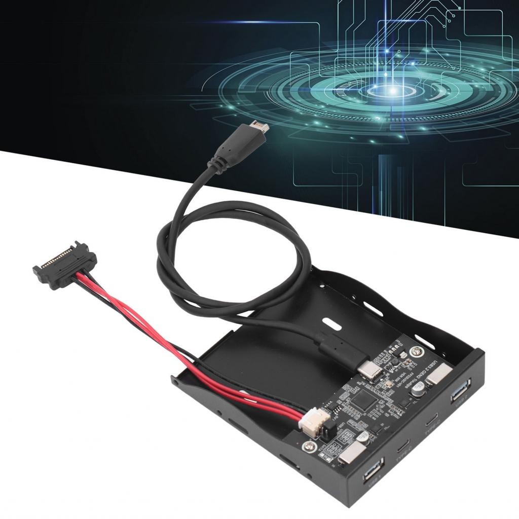 3.5 英寸前面板 USB C 集線器 3.2 Gen 2 10Gbps 4 端口軟盤驅動器托架 19pin 到類型支持 | 蝦皮購物