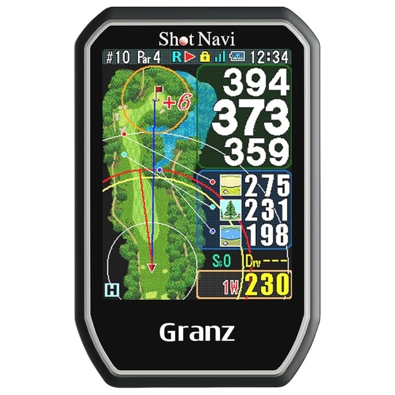 Shot Navi Granz BK高尔夫GPS触摸屏大字超轻量54g日本制造最先进