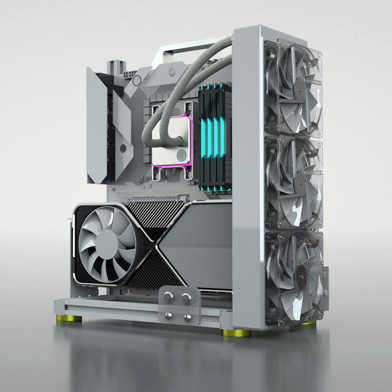 【機箱】主機殼 布克斯 開放機箱 MATX電腦鋁合金機箱架 個性創意ITX臺式機水冷箱 | 蝦皮購物