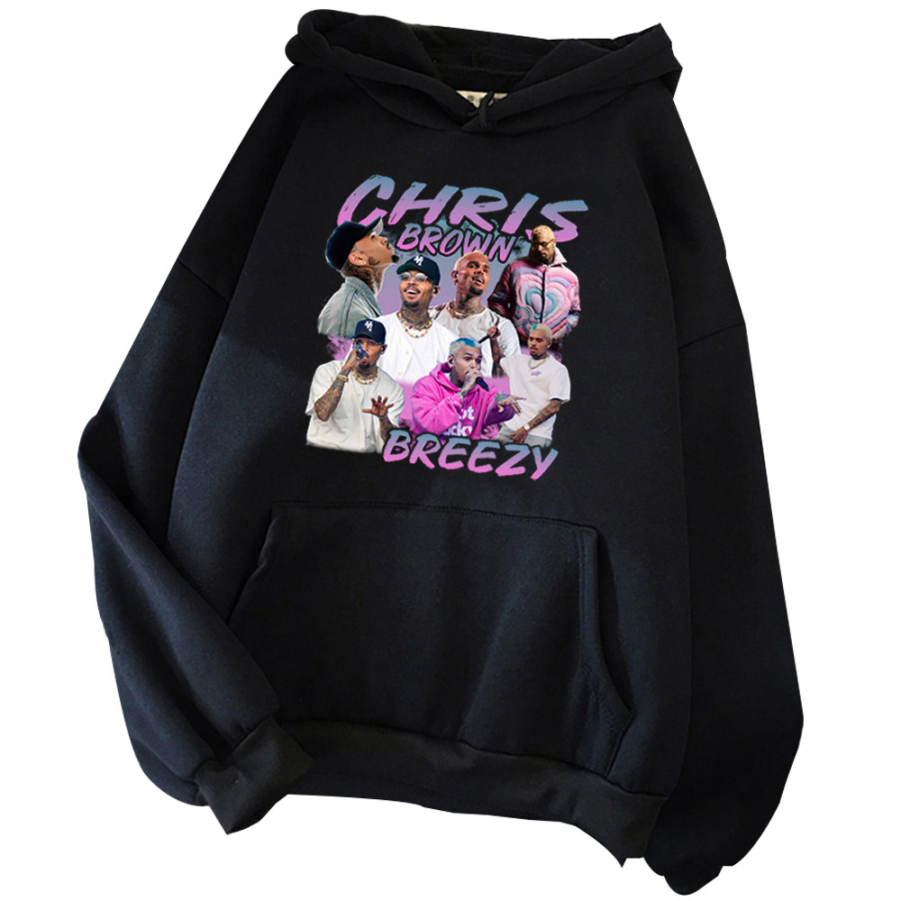 Chris Brown World Tour 2024 連帽衫 Chris Brown Merch 原宿長袖運動衫 蝦皮購物