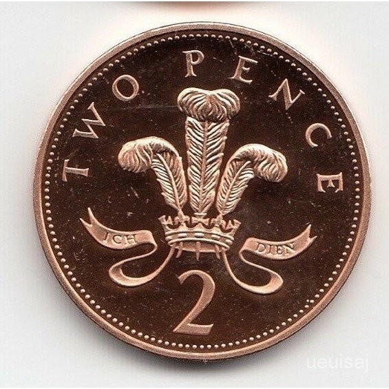 [快速出貨]英國女王幣 英國2便士硬幣 威爾士皇冠 2004年 26mm 全新 | 蝦皮購物