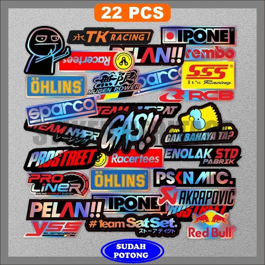 HOLOGRAM RACING STICKERS MOTORCYCLE STICKERS HELMET STICKERS | 蝦皮購物