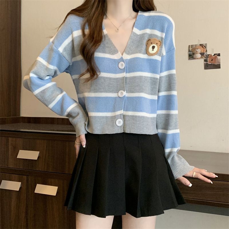 ［特價$169→$139］酷甜方領長袖針織開衫 main image 1