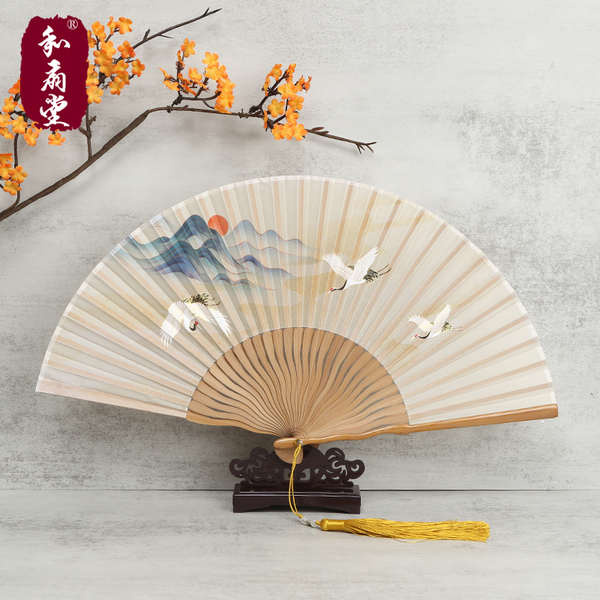 摺扇 折疊扇 和扇堂瑞鶴系列7寸夏季摺扇女版古風扇漢服摺扇隨身古風女摺扇子 | 蝦皮購物