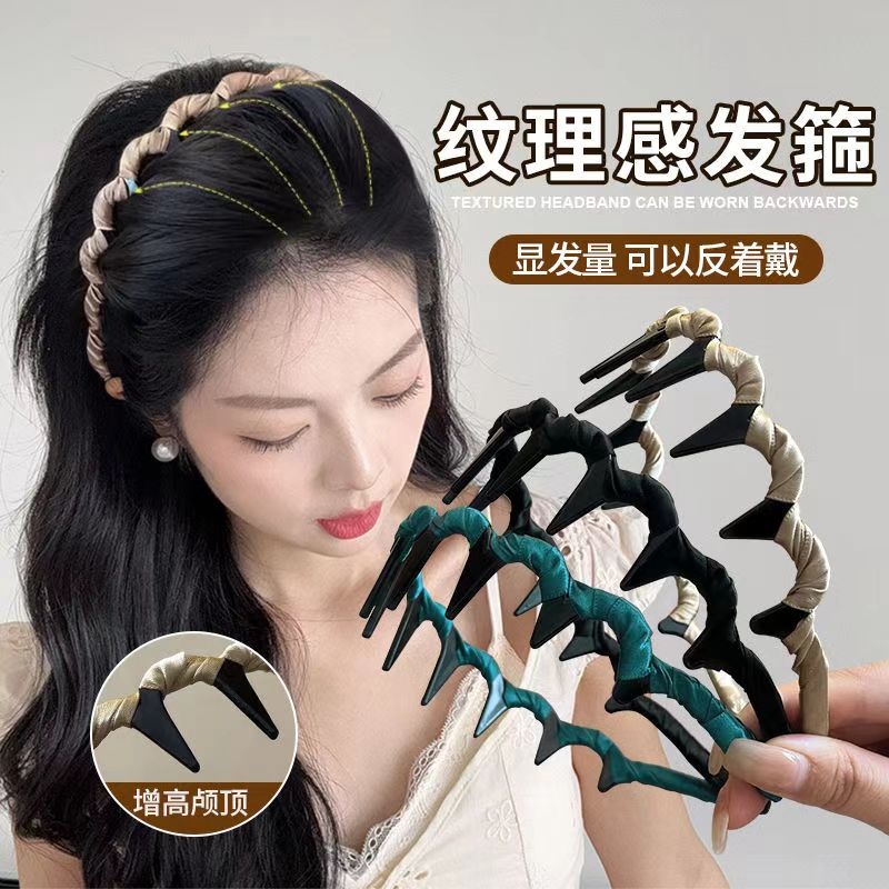⚡台灣出貨⚡高顱頂大波浪髮箍 洗臉髮箍 高顱頂髮箍 髮箍 髮箍韓國 高顱頂髮夾 寬版髮箍 波浪髮箍 頭箍 黑色髮箍 | 蝦皮購物