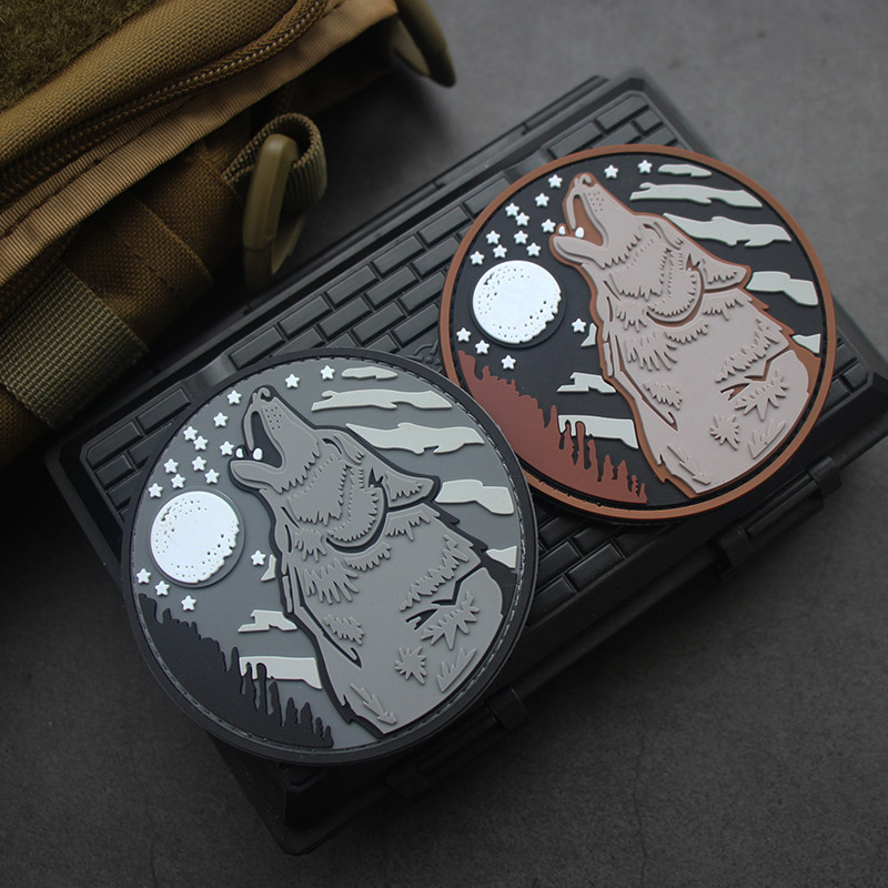 【定制】PVC Moon Night WOLF Roar Morale Chapter WOLF Morale Chap | 蝦皮購物