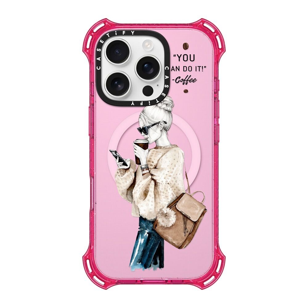 CASETiFY 保護殼iPhone 16 Pro/16 Pro Max 咖啡女孩Girl and coffee 