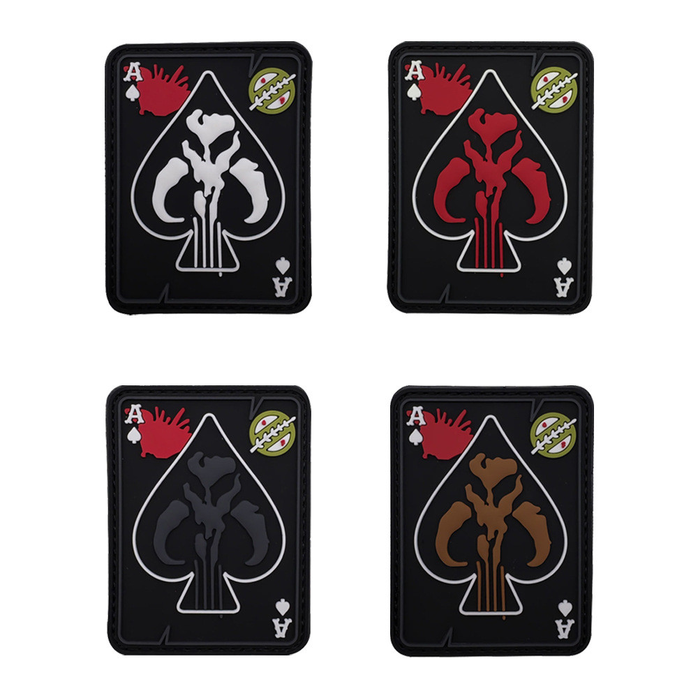 【定制】PVC Luminous Spades A Mammoth Morale 3D Velcro Patch /徽章 | 蝦皮購物