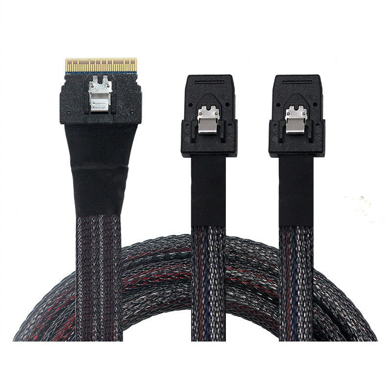 服務器連接線Slim SAS SFF8654 8i轉2*SFF8087轉接線Raid卡到背板 | 蝦皮購物