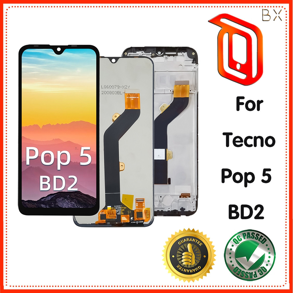 適用於 Tecno Pop 5 BD2 POP5 LCD 顯示屏觸摸屏數字化儀組件維修零件更換 | 蝦皮購物