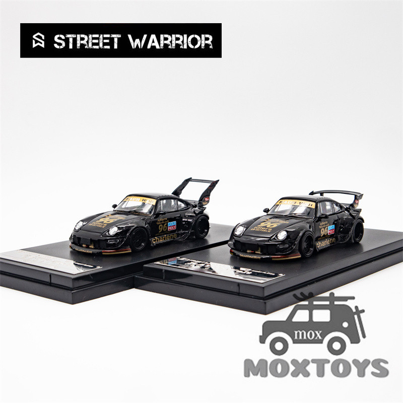 Voiture Miniature Street Warrior SW 1/64 Porsche 993 RWB Gradient Chrome Violet - Modèle Collection Limited 499