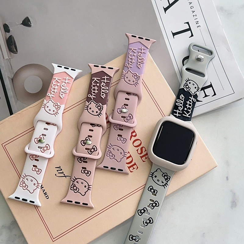 卡通矽膠錶帶雕刻錶帶兼容 Apple Watch Ultra ultra2 IWatch 系列 9 8 7 6 SE 5 | 蝦皮購物