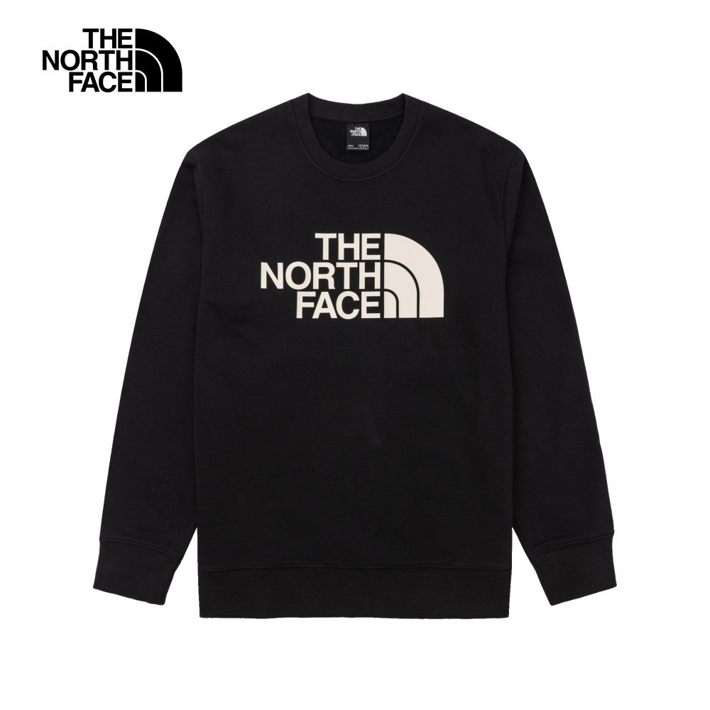 The North Face北面男款黑色品牌LOGO印花長袖大學T｜8AT7JK3 | 蝦皮購物