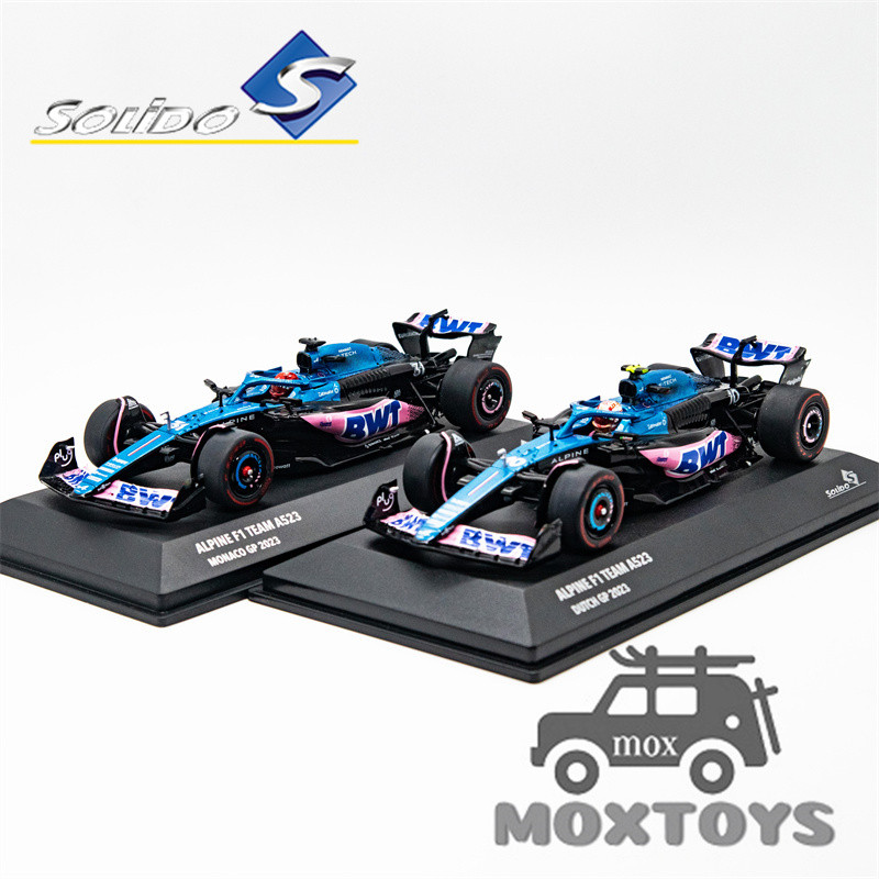 Voiture Miniature SOLIDO Alpine A523 - Échelle 1:43, Modèle E. Ocon Monaco GP 2023, Couleur Bleue