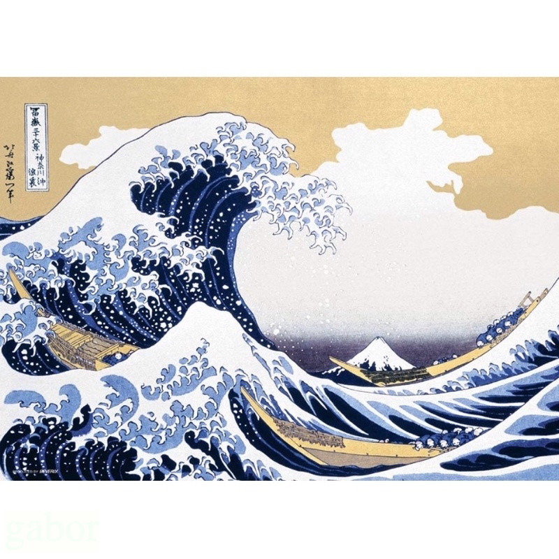 ★富嶽三十六景神奈川沖模写・谷村一男肉筆油彩画・F6 富嶽三十六景 神奈川沖浪裏Thirty-six Views of Mount Fuji, The