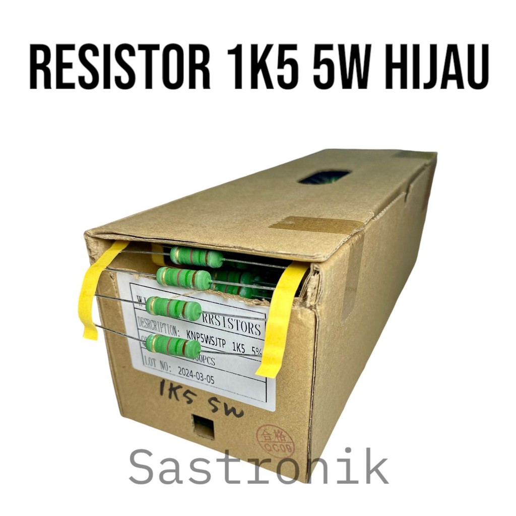 Hijau 電阻器 1k5 5w 綠色小體就緒 | 蝦皮購物