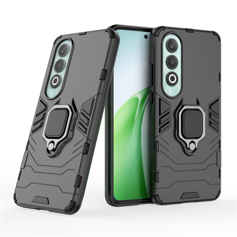 Cover Per OnePlus Nord CE 3 Lite Con Anello Girevole 360° E Supporto Magnetico, Custodia Antiurto TPU+PC Blu - 3