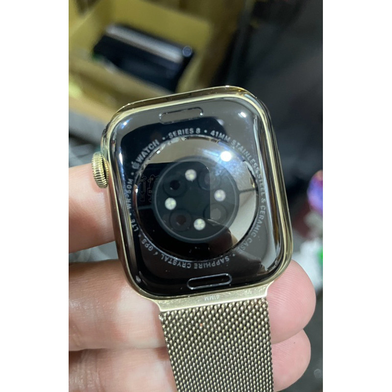 蘋果原廠Apple Watch Series 8 41MM LTE版不鏽鋼金色A2773 蘋果原廠Apple Watch Series 8 41MM LTE版不鏽鋼金色A2773