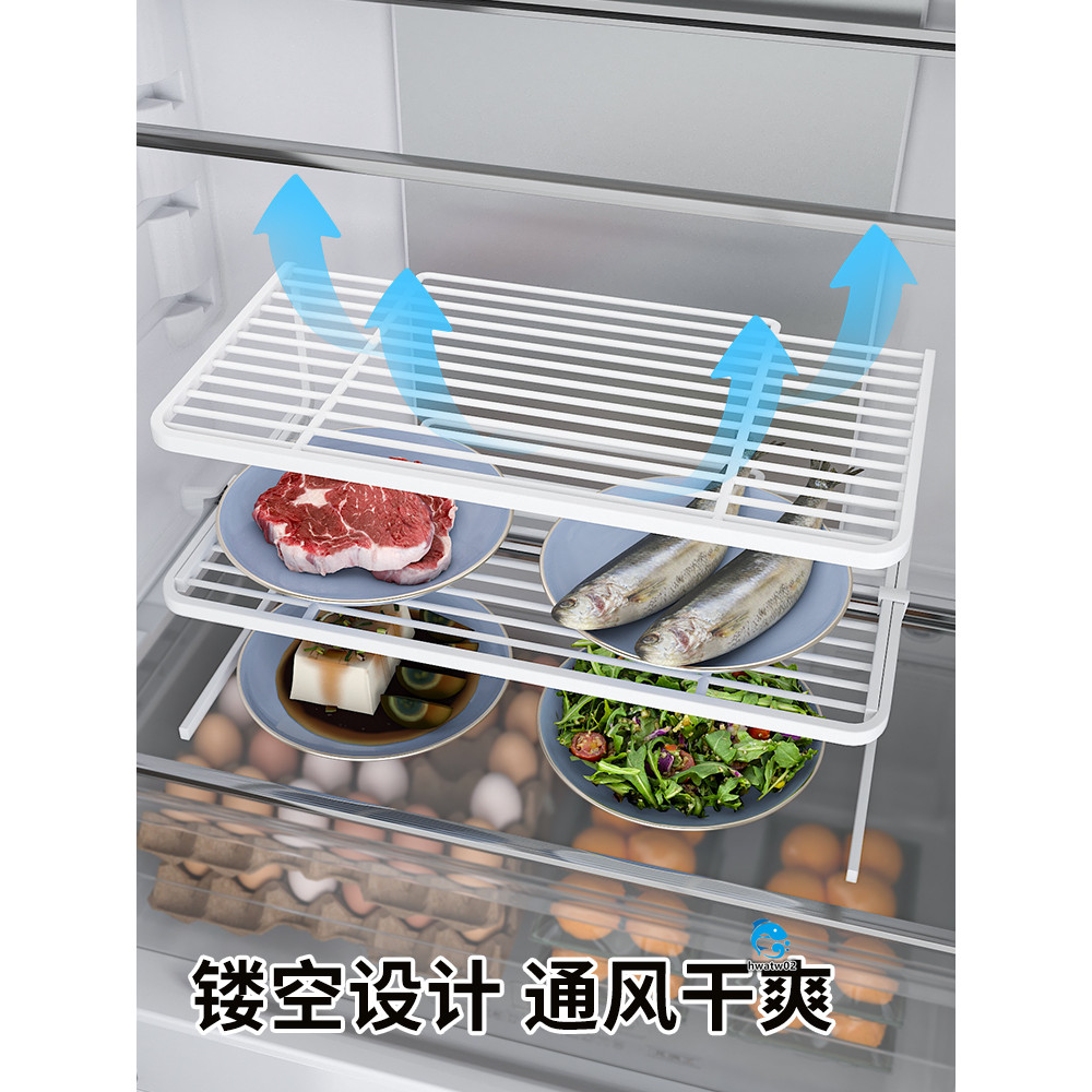【臺灣出貨】 冰箱隔層架 櫥櫃分層架 冰櫃內部置物架 菜盤架子 冰櫃層架 冰箱層板 展示櫃隔層冷藏櫃隔板層架 | 蝦皮購物