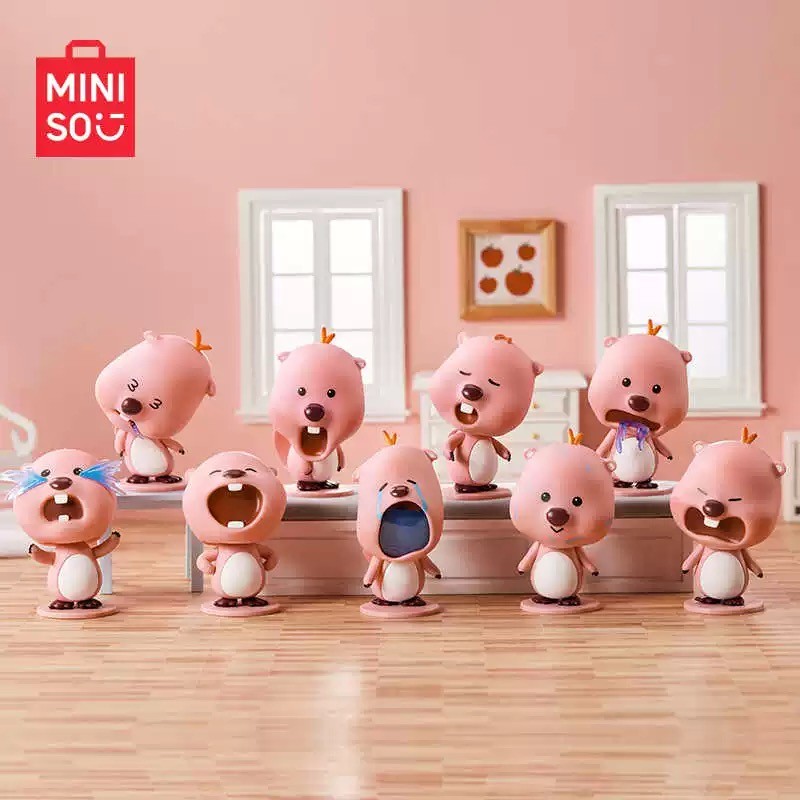 現貨【MINISO】名創優品 loopy露比盲盒 盒玩 搞怪搖搖頭公仔 正版手辦 桌面擺件【12G4-0070】 | 蝦皮購物