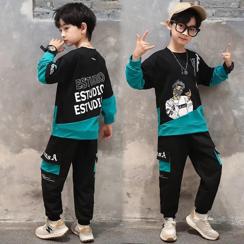 童裝男童秋裝套裝男孩洋帥氣衣服中大兒童春秋季兩件套潮 | 蝦皮購物
