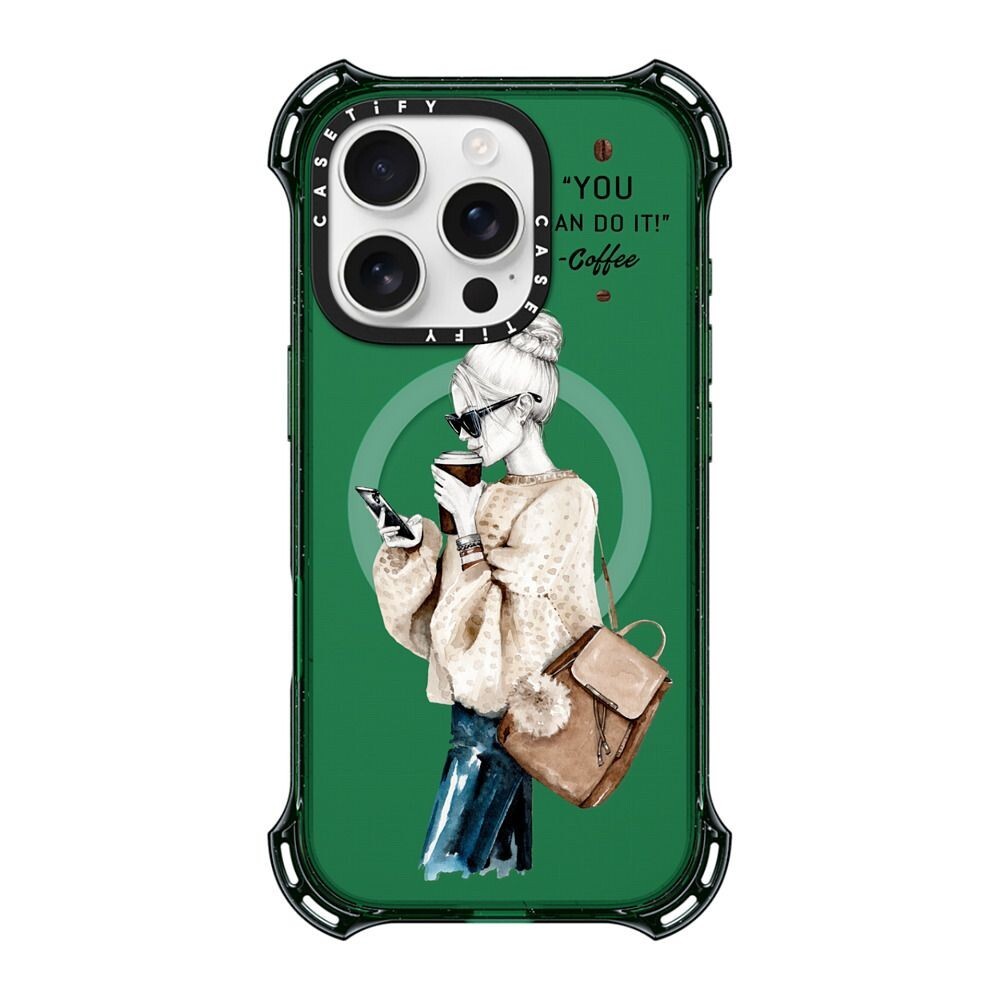 CASETiFY 保護殼iPhone 16 Pro/16 Pro Max 咖啡女孩Girl and coffee 
