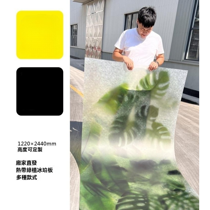 【米家材料庫】沐煦熱帶植物樹脂板 透光板 冰裂板 琥珀板 蠶絲板 冰霧雲絲板 門頭隔斷 | 蝦皮購物