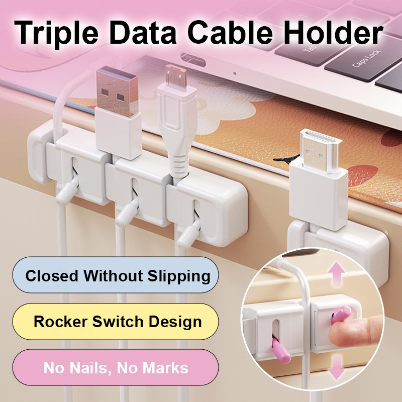 桌面電纜管理器 Toggle fixer 無痕卡扣電纜步行者鼠標數據線固定器 | 蝦皮購物
