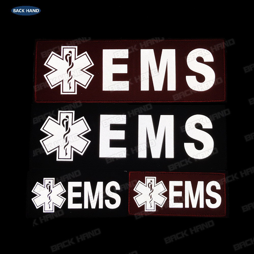 🔥爆品直降💰EMT 服務 EMS 反光魔術貼章 生命之星徽章 戶外背包急救臂章 | 蝦皮購物