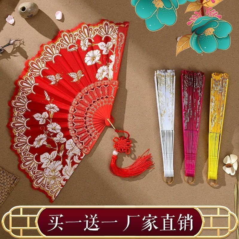 夕顏中國風古風扇子旗袍扇子女士摺扇舞蹈扇女士扇網紅扇中式摺扇 | 蝦皮購物