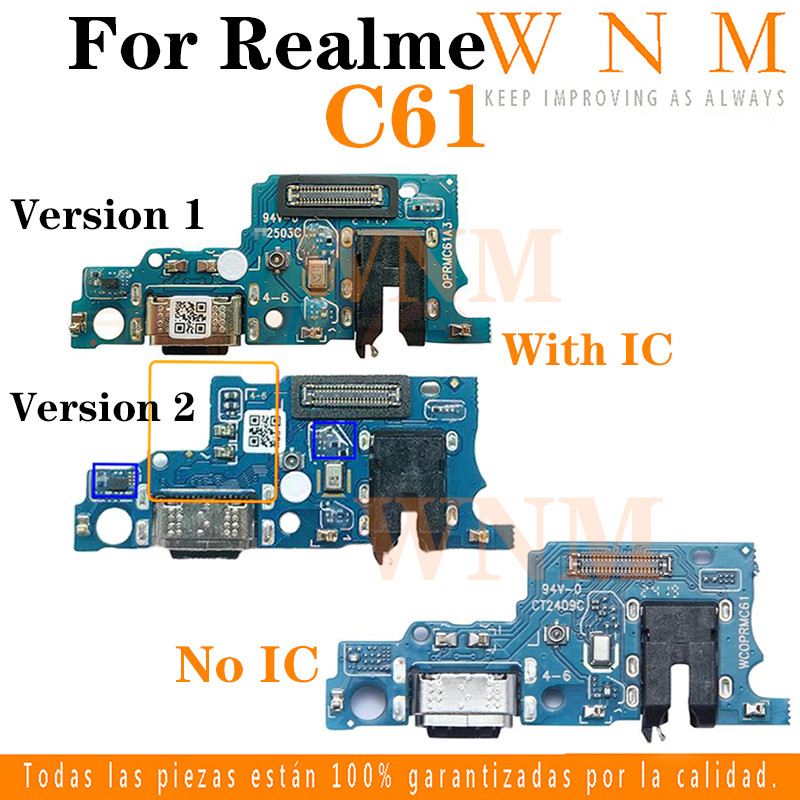 帶 IC USB 充電端口底座連接器適用於 Realme C61 RMX3939 RMX3930 RMX3933 充電器 | 蝦皮購物