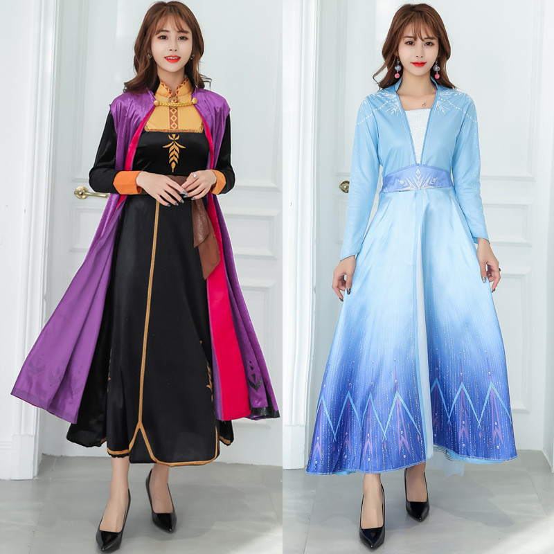 全新 Cosplay 雪之女王成人 Elsa 連衣裙服裝萬聖節 Cosplay Elsa Anna 服裝公主冰雪女王裝全 | 蝦皮購物