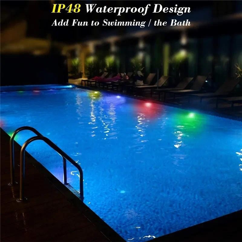 10 件裝電池供電 LED 水下燈遙控 16 色潛水燈 RGB 茶燈,用於除草聖誕情人節派對 | 蝦皮購物