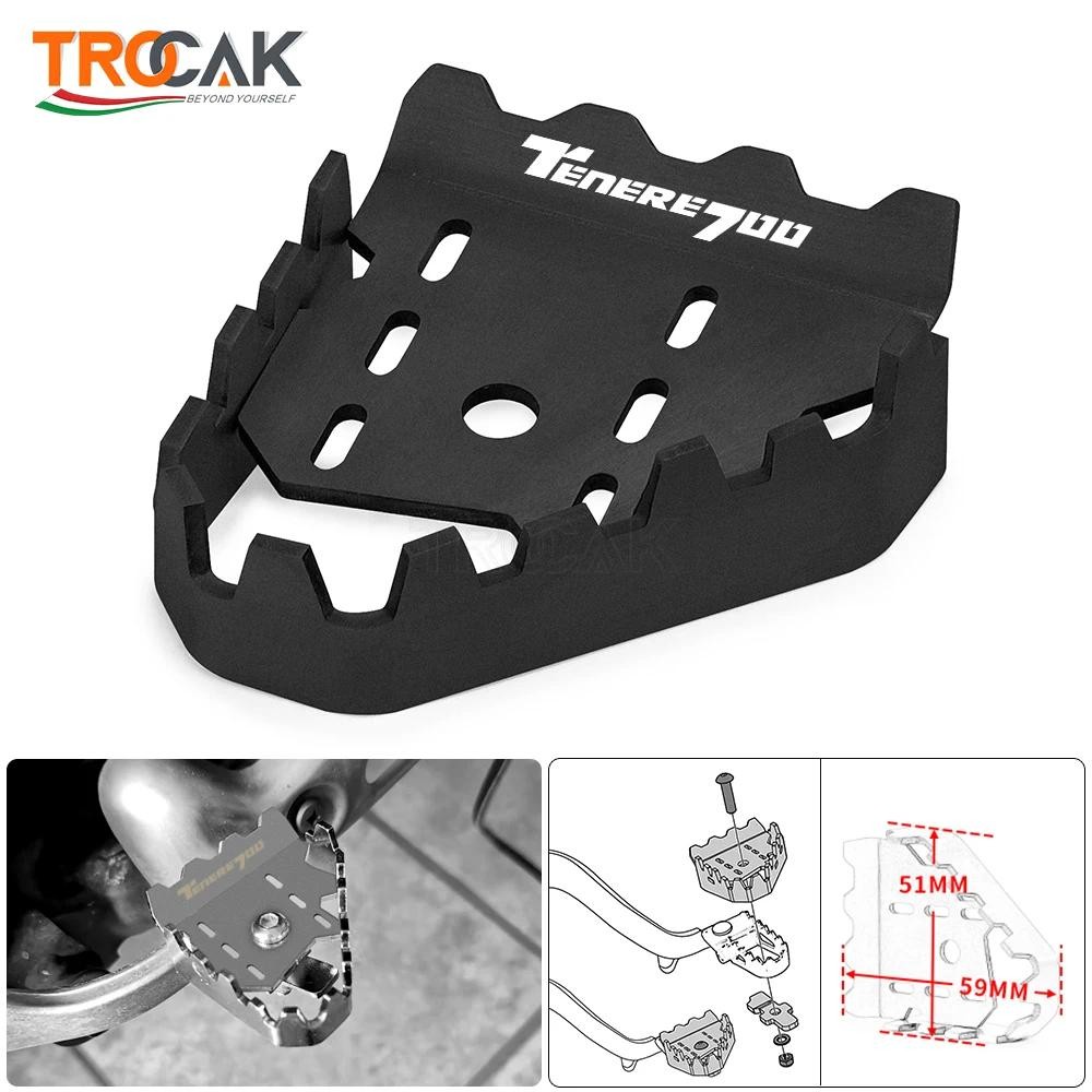 Dropfree Extension Pédale Frein Pour Yamaha Tenere 700 / XTZ 700 - Levier Agrandi Noir