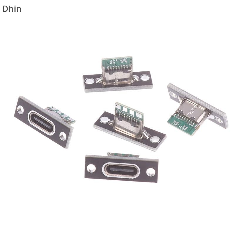 [Dhin] 5Pcs USB 3.1 Type C 插座帶螺絲固定板 Type-C USB 插孔 3.1 Type-C | 蝦皮購物