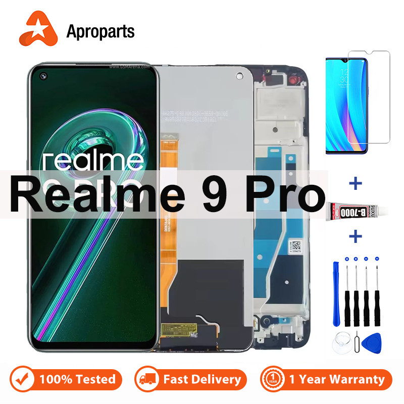 LCD 適用於 OPPO Realme 9 Pro RMX3471 RMX3472 顯示屏觸摸屏數字化儀組件帶框架 | 蝦皮購物